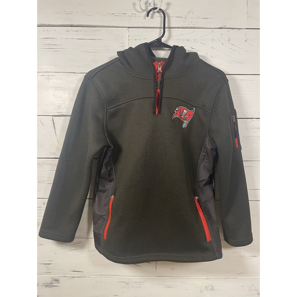 Tampa Bay Buccaneers Youth 1/4 Zip Hoodie Sweatshirt By NFL Team Apparel Youth L
